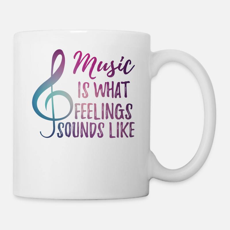 Musique - sentiments - Chanson - Chœur - Cadeau - Musique - Mug blanc - blanc