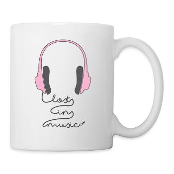 Lost in Music - Musik - Geschenk - Sänger - Sound - Tasse - Weiß - Rechts