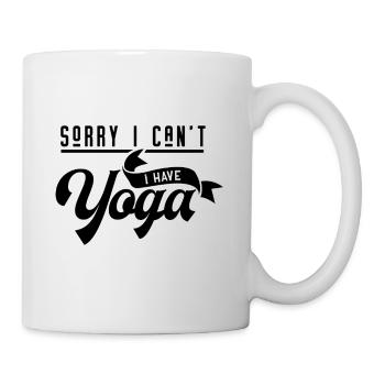 Désolé je ne peux pas - je Yoga - noir - Mug blanc - blanc - Droite