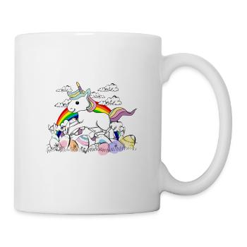 oeufs de Pâques Unicorn - Mug blanc - blanc - Droite