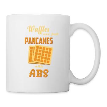 WAFFLE ARE JUST PANCAKES WITH ABS - Mug - white - Right