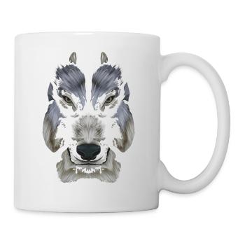 Wolf Wölfe Raubtier Schäferhund Tiere Geschenk - Tasse - Weiß - Rechts