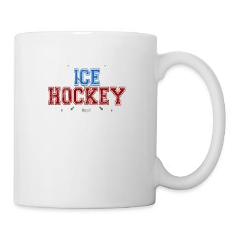 talent de hockey S'il vous plaît Attendez cadeau invite - Mug blanc - blanc - Droite