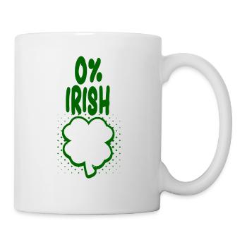 0% irlandais - T-shirt Fun - Cadeau - Mug blanc - blanc - Droite