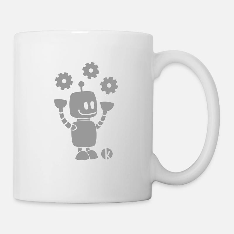 Robot drôle - Gears - ingénierie Geschenky - Mug blanc - blanc