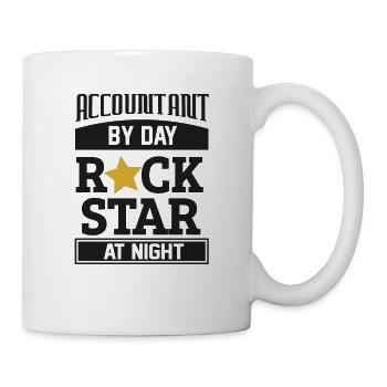Buchhalter- Party Shirt - Tasse - Weiß - Rechts