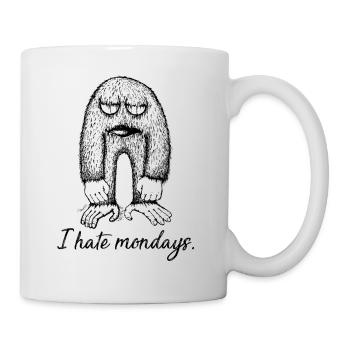 I hate mondays | Ich hasse Montage - Tasse - Weiß - Rechts