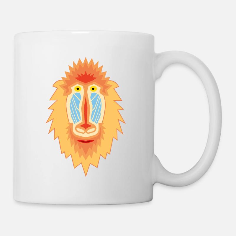 Mandrill Geometric - Mug - white
