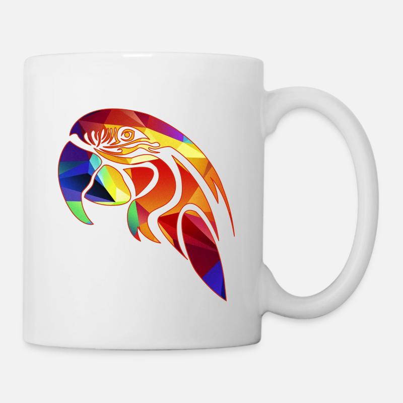 Papagei Geometric - Tasse - Weiß
