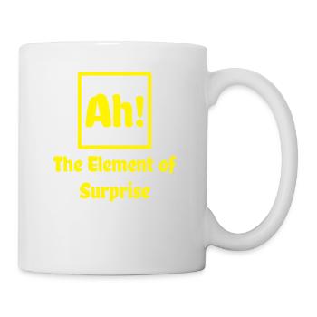 Funny - Ah - Erstaunt - Element - Lustig - Cool - Tasse - Weiß - Rechts