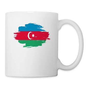 drapeau indigène, l'origine de l'amour Azerbaïdjan .png - Mug blanc - blanc - Droite