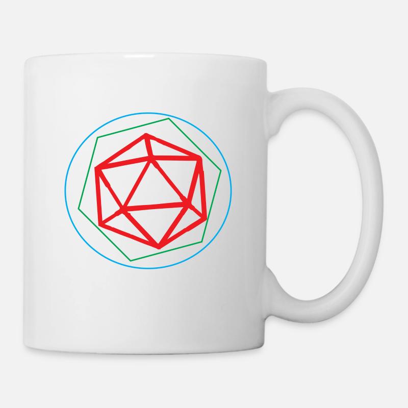 D20 Dice Evolution RPG Jeu Cadeau - Mug blanc - blanc