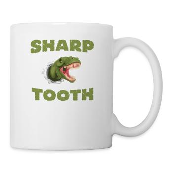 Shap Tooth Dinosaur - Mug blanc - blanc - Droite