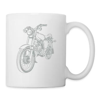 Simson S51 Vintage Lineart Silhouette - Tasse - Weiß - Rechts