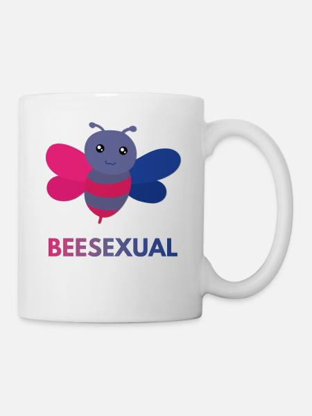 Beesexual - Bisexual T-Shirt - Gay Pride Geschenk - Tasse - Weiß