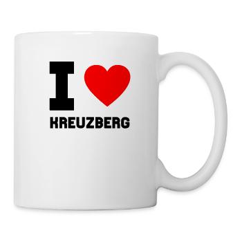 I Love Berlin Kreuzberg Geschenkidee Heimatstadt - Tasse - Weiß - Rechts