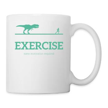 T-shirt de formation - Courir - Sport - Drôle - Mug blanc - blanc - Droite