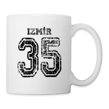 35 Izmir plaque d'immatriculation turque comme un cadeau - Mug blanc - blanc - Droite