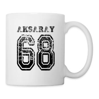 68 plaque d'immatriculation Aksaray turque comme un cadeau - Mug blanc - blanc - Droite