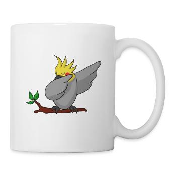 Dab Nymphensittich dabbing cockatiel Geschenk - Tasse - Weiß - Rechts