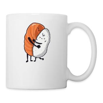 Sushi Reis Geschenk Geburtstag lustig Liebe - Tasse - Weiß - Rechts