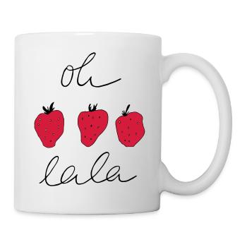 Erdbeere Oh lala freche Früchtchen - Mug blanc - blanc - Droite