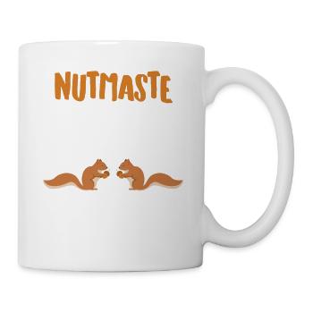 Yoga - Nüsse - Lustig - Geschenk - Entspannung - Tasse - Weiß - Rechts