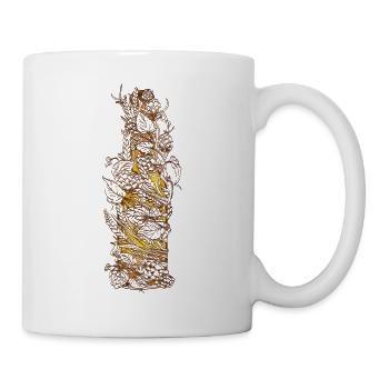 Verwachsene Bierflasche - Tasse - Weiß - Rechts