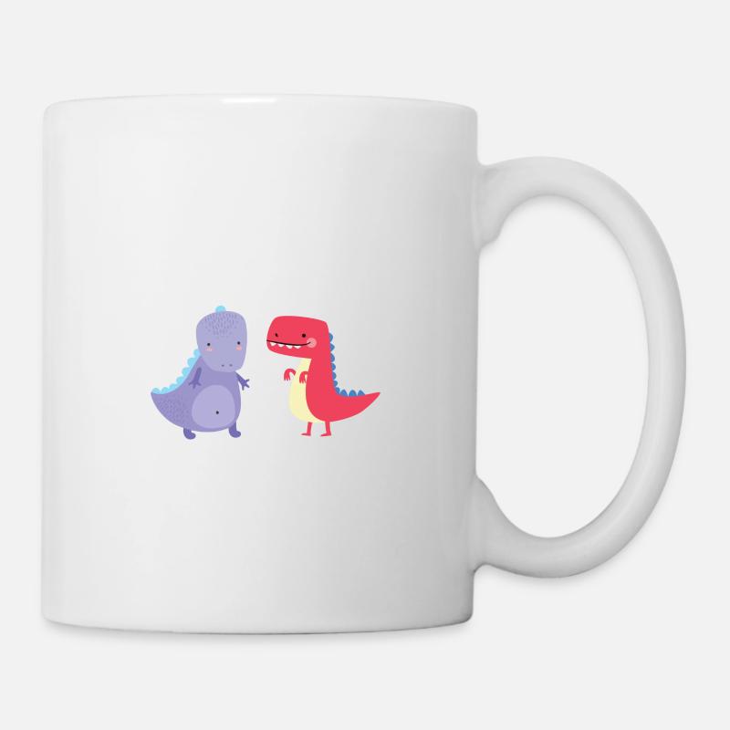 Paare Liebe Valentinstag Geschenk Dino T-Rex - Tasse - Weiß