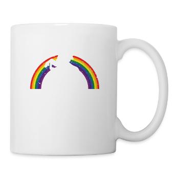 Magical Rainbow In Hebrew Word With Unicorn Jewish - Mug - white - Right
