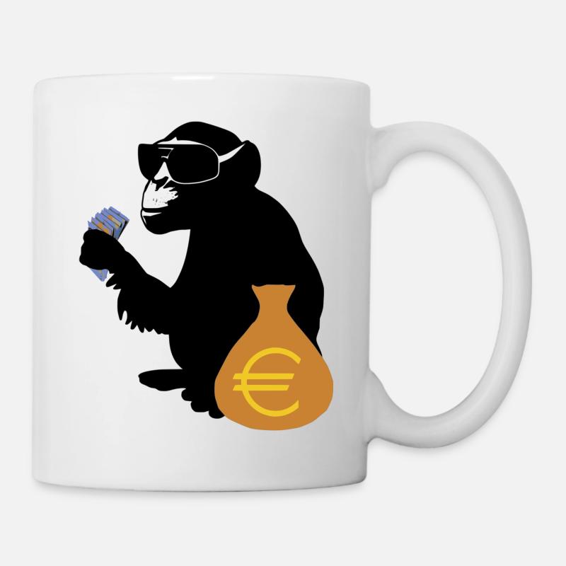 Euro singe - Mug blanc - blanc