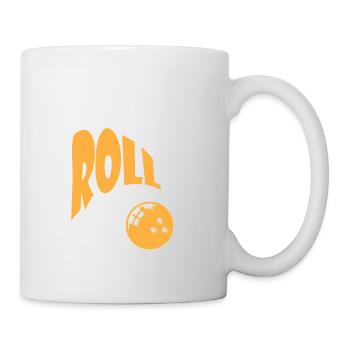 Bowling, donc je roule idée cadeau - Mug blanc - blanc - Droite