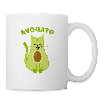Avogato T-Shirt - Lustige Avo-Gato Cinco De Mayo Katze - Tasse - Weiß - Rechts