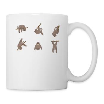 Yoga - Faultier - Lustig - Entspannung - Geschenk - Tasse - Weiß - Rechts