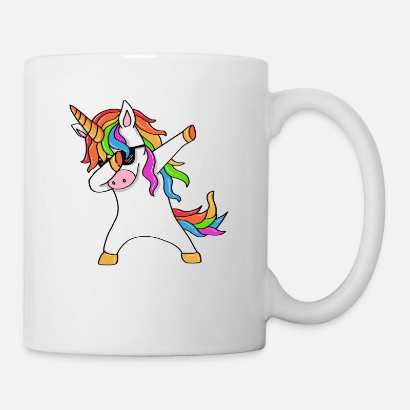 Tamponner licorne tamponner licorne douce drôle danse - Mug blanc - blanc