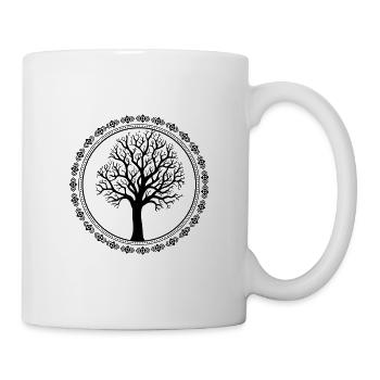 Yoga Shirt - Lebensbaum - Tasse - Weiß - Rechts