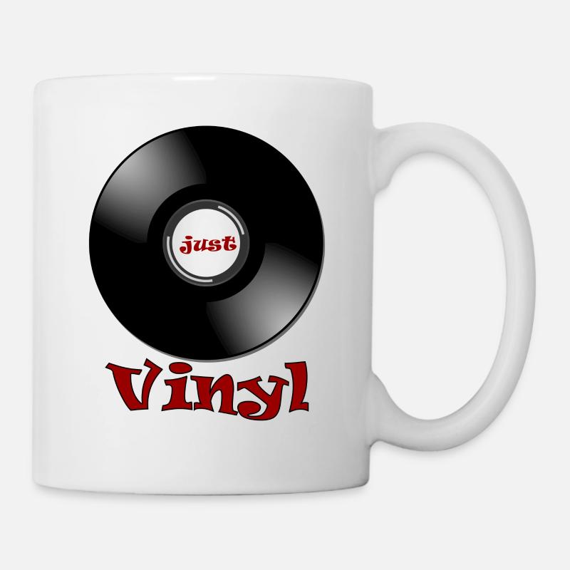 Vinyl Schallplatte - Turntable - Tasse - Weiß