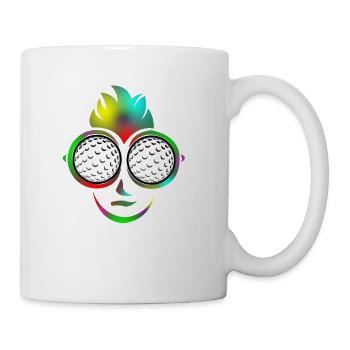 Golf Ball lunettes de soleil cadeau d'été Golf shirt - Mug blanc - blanc - Droite