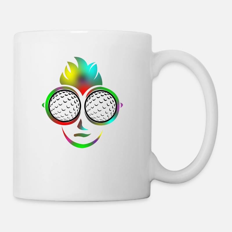 Golf Ball Sunglasses Summer Gift Golf Shirt - Mug - white