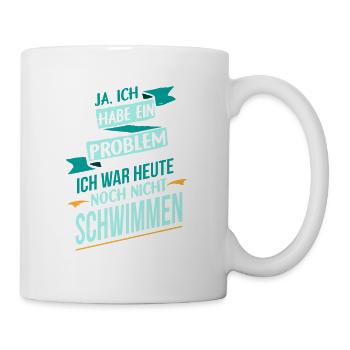 Schwimmen Sport Problem ich liebe Geschenk - Tasse - Weiß - Rechts