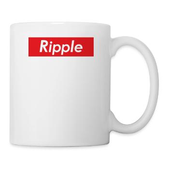 Ripple Red Rectangle Cryptocurrency XRP Blockchain - Mug - white - Right