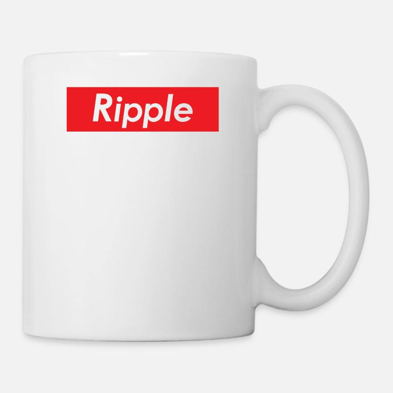 Ripple Red Rechteck Cryptocurrency XRP Blockchain - Tasse - Weiß