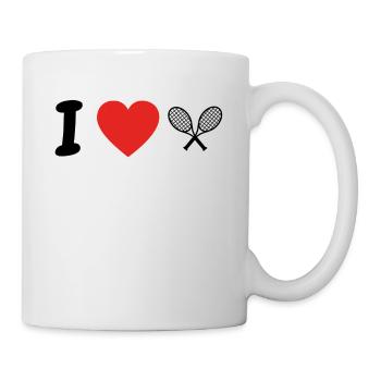 I love TENNIS png - Mug - white - Right