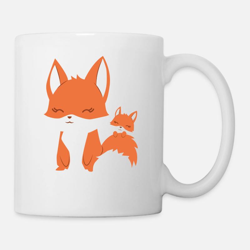 Fuchs - Füchsin - Familie - Geschenk - Fox - Tasse - Weiß
