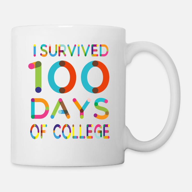 J'ai survécu à 100 jours de collège - Mug blanc - blanc