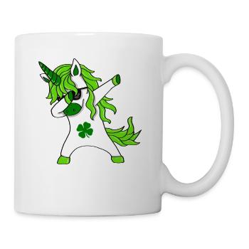Saint-Patrick lepricorn - tamponnant Unicorn - Mug blanc - blanc - Droite