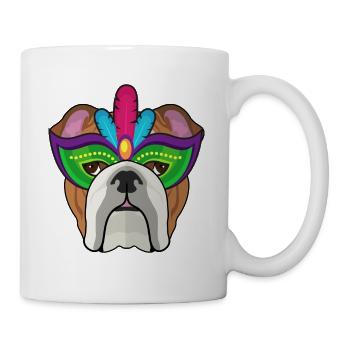 I love English Bulldog cadeau Carnaval Fa - Mug blanc - blanc - Droite