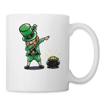 St Patricks tenue de jour T-Rex cadeau Bière Irlande - Mug blanc - blanc - Droite