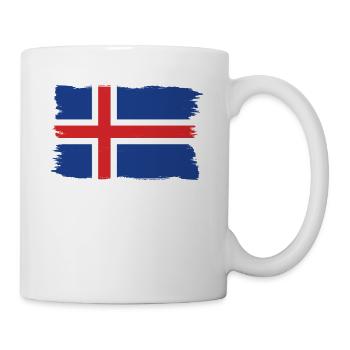 drapeau fierté, drapeau ascendance autochtone Islande .png - Mug blanc - blanc - Droite