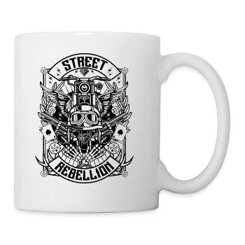 Rue rébellion moto s - Mug blanc - blanc - Droite